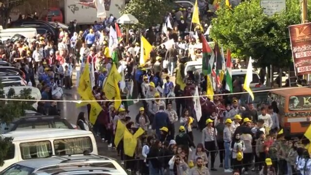 راهپیمایی همبستگی با ملت فلسطین در بیروت