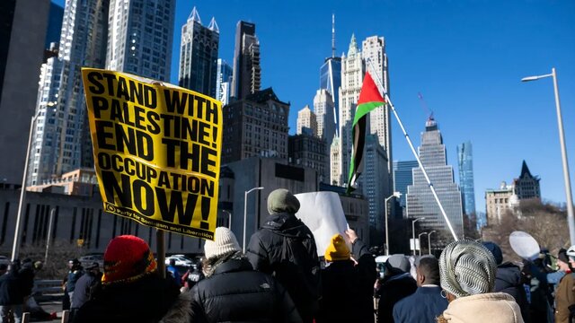 راهپیمایی حمایت از فلسطین در نیویورک با ۳۲۰ دستگیری
