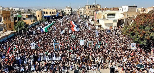 آغاز تظاهرات گسترده در یمن و حمایت از غزه و مقاومت