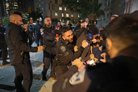 استفاده پلیس رژیم صهیونیستی از زور برای متفرق کردن معترضان