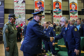 ورود امیر خلبان حمید واحدی، فرمانده نیروی هوایی در کنگره شهدای نیروی هوایی ارتش