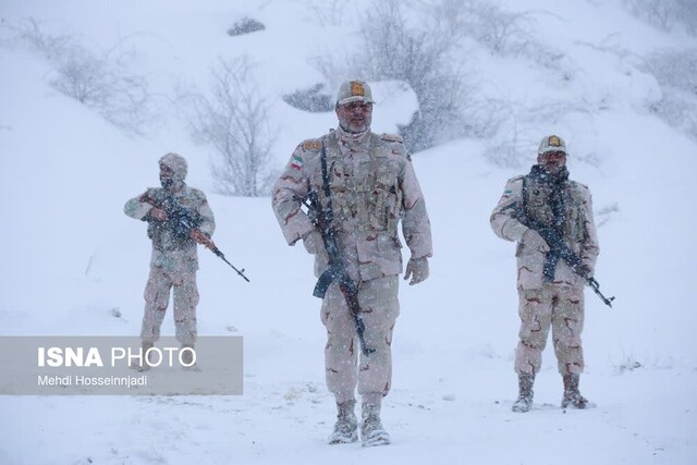 به عشق ایران در دمای زیر صفر درجه/ مرزبانان مقتدر هنگ مرزی آستارا