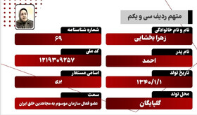 معرفی متهمان دادگاه منافقین/ زهرا بخشایی؛ متهم ردیف سی‌ویکم