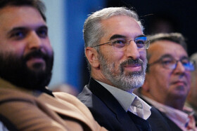 محمود سالاری معاون امور هنری وزارت فرهنگ و ارشاد اسلامی در افتتاحیه شانزدهمین جشنواره هنرهای تجسمی فجر