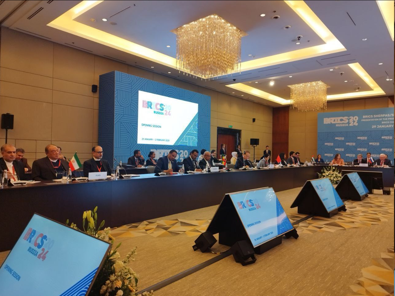 آغاز نخستین نشست رسمی بریکس در سال ۲۰۲۴ با حضور ایران