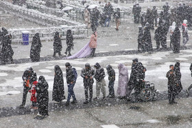 بارش اولین برف زمستانی مشهد ـ حرم مطهر رضوی