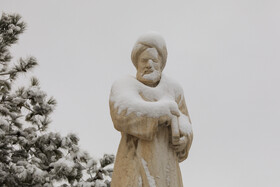 بارش برف در همدان