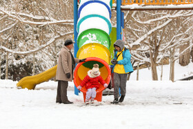 بارش برف در همدان