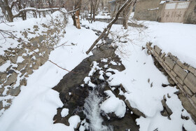 بارش برف در همدان