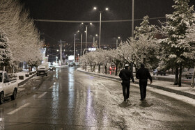 بارش برف در همدان