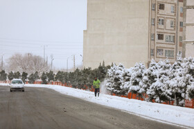 بارش برف در همدان