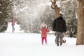 بارش برف در همدان