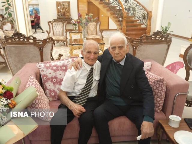 دیدار دو اسطوره کشتی جهان در مازندران/ موحد به منزل امامعلی حبیبی رفت+ عکس