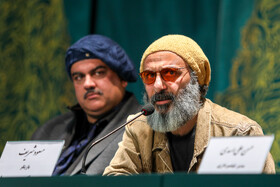 مسعود شریف بازیگر فیلم صبح اعدام در نشست خبری سومین روز چهل و دومین جشنواره فیلم فجر