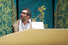 هادی کاظمی بازیگر فیلم شهسوار در نشست خبری این فیلم