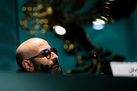 میثم مولایی تدوینگر  فیلم شهسوار در نشست خبری این فیلم