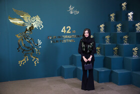 الناز حبیبی بازیگر فیلم شهسوار در حاشیه سومین روز چهل و دومین جشنواره فیلم فجر