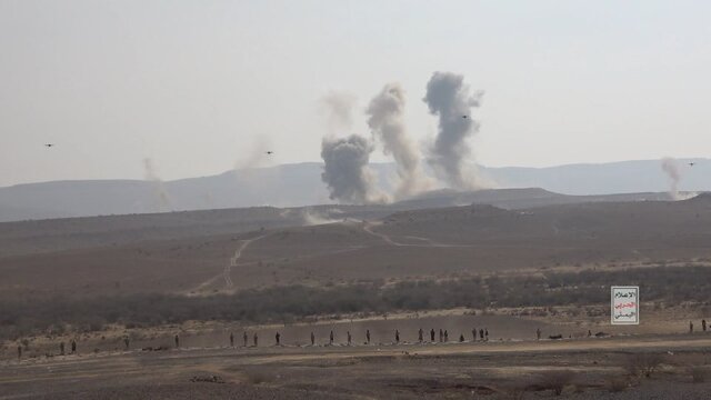 مانور نظامی یمن در حمایت از فلسطین