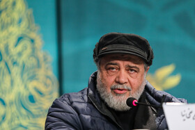 محمدرضا شریفینیا بازیگر در نشست خبری فیلم قلب قره