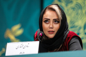 شادی مختاری بازیگر در نشست خبری این فیلم