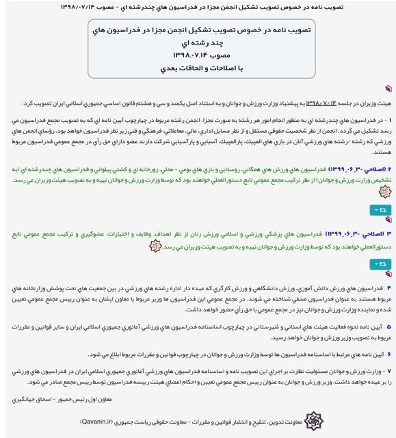 حکم جدید وزیر ورزش و یک ابهام/ ماجرای «انجمنهای مستقل» چیست؟