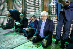 محمدرضا عارف در مراسم تجدید میثاق اعضای مجمع تشخیص مصلحت نظام با امام راحل