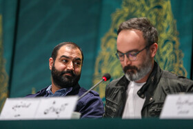 محمد حسین میری تهیه کننده فیلم آبی روشن در نشست خبری هشتمین روز چهل و دومین جشنواره فیلم فجر