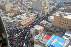 تصاویر هوایی از راهپیمایی ۲۲ بهمن در قم