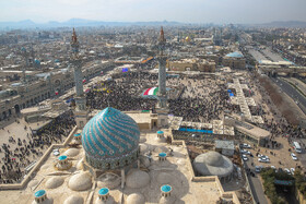 تصاویر هوایی از راهپیمایی ۲۲ بهمن در قم