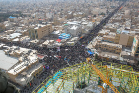 تصاویر هوایی از راهپیمایی ۲۲ بهمن در قم