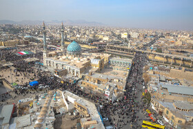 تصاویر هوایی از راهپیمایی ۲۲ بهمن در قم