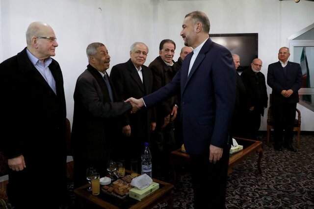 دیدار امیرعبداللهیان با تعدادی از مسئولان گروههای فلسطینی