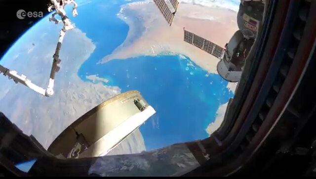 خلیج‌فارس زینت‌بخش اتاقک شیشه‌ای ایستگاه فضایی بین‌المللی