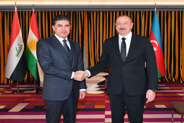 دیدار و گفت‌وگوی رییس اقلیم کردستان عراق با علی‌اف