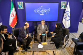 حضور مسعود ستایشی، سخنگوی قوه قضائیه در غرفه ایسنا - سومین روز نمایشگاه رسانه‌های ایران