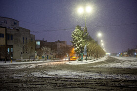 بارش برف زمستانی در قم