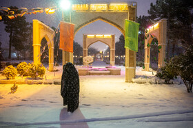 بارش برف زمستانی در قم