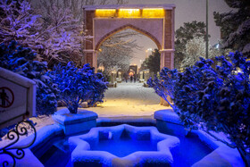 بارش برف زمستانی در قم