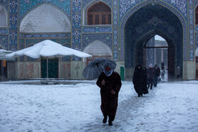 بارش برف زمستانی در قم