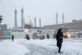 بارش برف زمستانی در قم