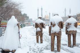 بارش برف زمستانی در قم