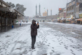 بارش برف زمستانی در قم