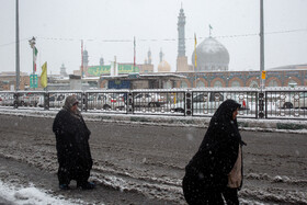 بارش برف زمستانی در قم