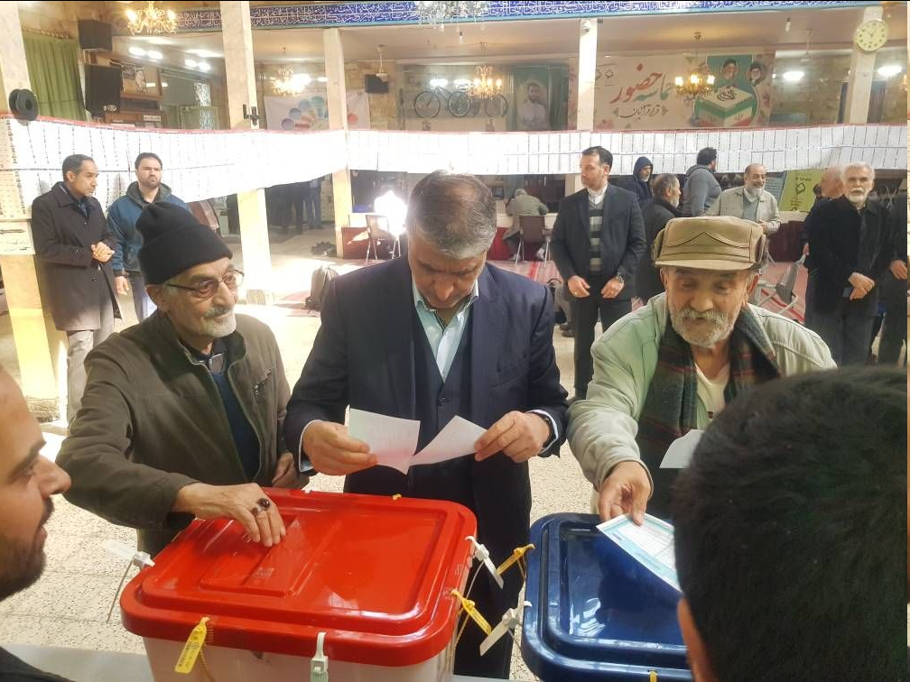 رییس سازمان انرژی اتمی ایران در انتخابات شرکت کرد