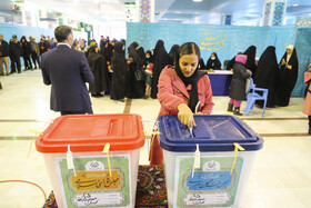 حضور مردم پای صندوق های اخذ رای در کرمان