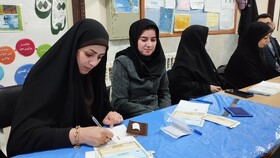 حضور مردم پای صندوق های اخذ رای در اردبیل