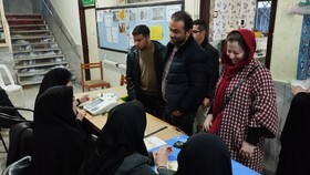 حضور مردم پای صندوق های اخذ رای در اردبیل
