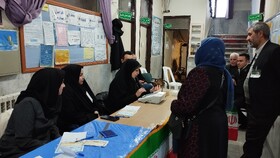 حضور مردم پای صندوق های اخذ رای در اردبیل