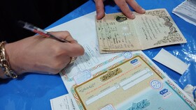 حضور مردم پای صندوق های اخذ رای در اردبیل