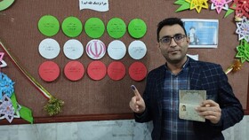 حضور مردم پای صندوق های اخذ رای در اردبیل